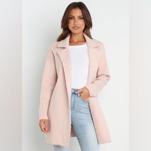 Petal & Pup Blush Pink Coatigan Soft Knit Open Front Coat Cardigan M/L